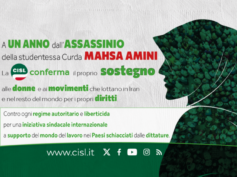 La Cisl ricorda la studentessa curda Mahsa Amini a un anno dall’assassinio