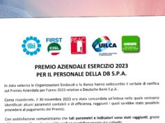 Premio aziendale esercizio 2023 per il personale della DB S.p.A.