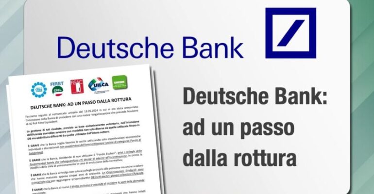 DEUTSCHE BANK: ad un passo dalla rottura