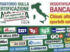 Desertificazione bancaria, sulla stampa i dati First Cisl. Colombani: servono osservatori regionali e classifiche di sostenibilità