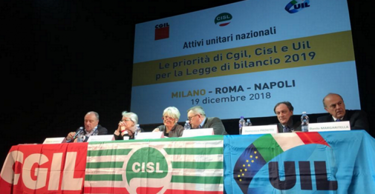 Manovra: “Confronto con il sindacato o iniziativa nazionale”