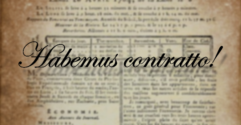 BCC: Habemus Contratto!