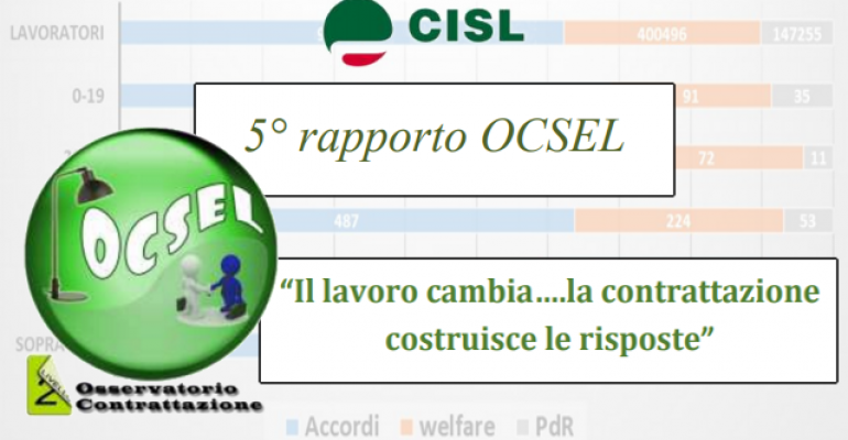 Ocsel esamina la contrattazione di secondo livello
