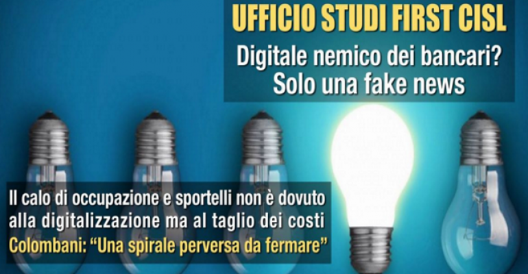 Digitale nemico dei bancari? Solo una fake news