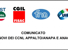 Rinnovi dei CCNL Appalto/ANAPA e ANAGINA