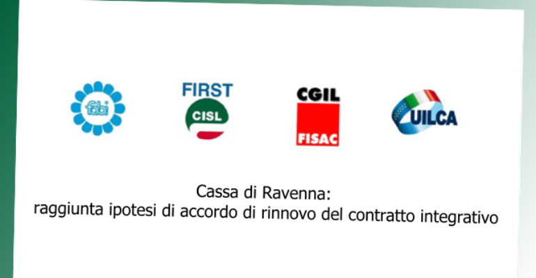 Cassa di Ravenna: raggiunta ipotesi di accordo di rinnovo del contratto integrativo