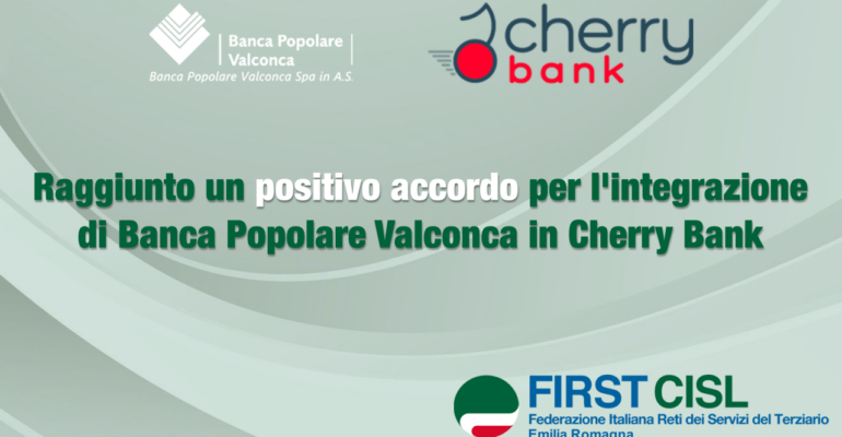Raggiunto un positivo accordo per l’integrazione di Banca Popolare Valconca in Cherry Bank