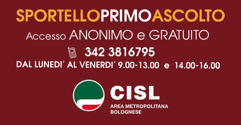 Sportello di Primo Ascolto: la Cisl contro le molestie e le discriminazioni sui luoghi di lavoro