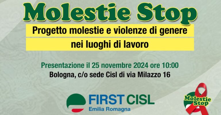 “Molestie Stop”, la proposta di First Cisl Emilia Romagna