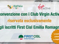 Nuova convenzione di Aletheia Store con i Virgin Active di Casalecchio di Reno e di Reggio Emilia per gli iscritti First Cisl Emilia Romagna