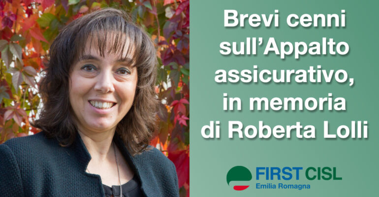 Brevi cenni sull’Appalto assicurativo, in ricordo di Roberta Lolli