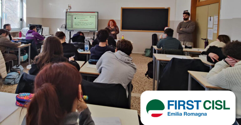 Dalla paghetta al lavoro: First Cisl Emilia Romagna nelle scuole di Rimini con SpazioLavoro