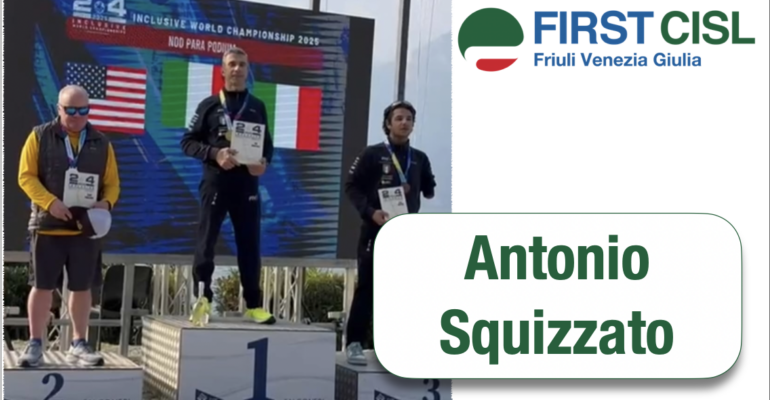 First Cisl Fvg: Squizzato campione del mondo all’Inclusive World Championship 2025