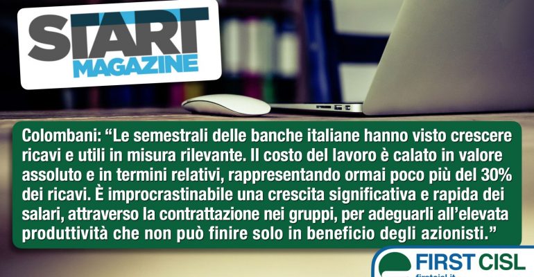 Start Magazine rilancia analisi First Cisl
