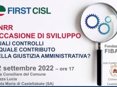 Pnrr e legalità, il ruolo della giustizia amministrativa. Convegno First Cisl