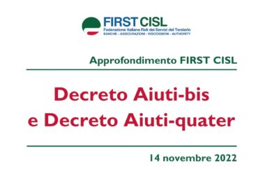 Decreto Aiuti bis e quater. L’approfondimento First Cisl