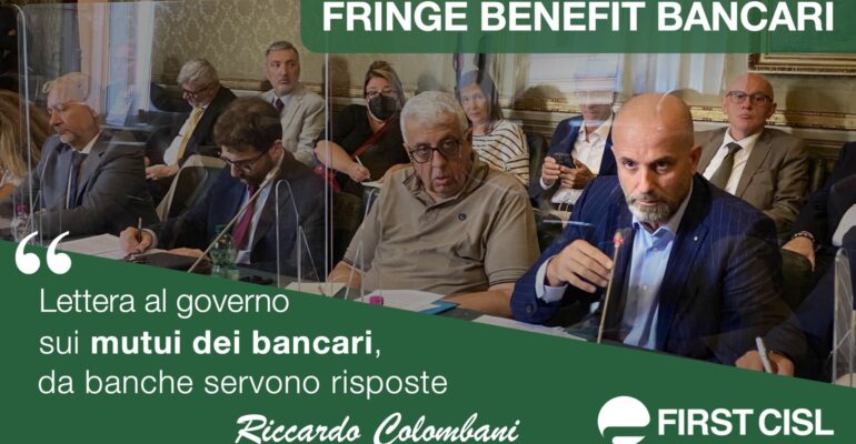 Fringe benefit, Colombani: lettera al governo sui mutui dei bancari, da banche servono risposte