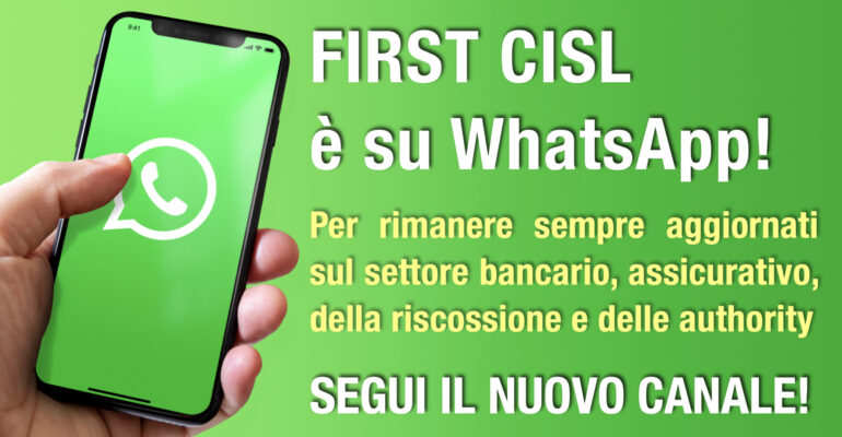 Il nuovo canale WhatsApp ufficiale di First Cisl