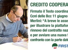 Credito cooperativo, firmato il testo coordinato del Contratto collettivo nazionale di lavoro delle Bcc