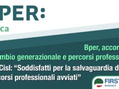 Bper, First Cisl: accordo su ricambio generazionale e percorsi professionali
