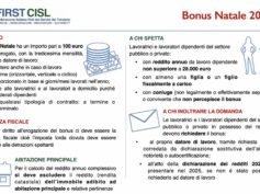 Bonus Natale 2024, l’approfondimento di First Cisl
