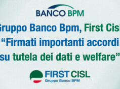 Gruppo Banco Bpm, First Cisl: firmati importanti accordi su tutela dei dati e welfare