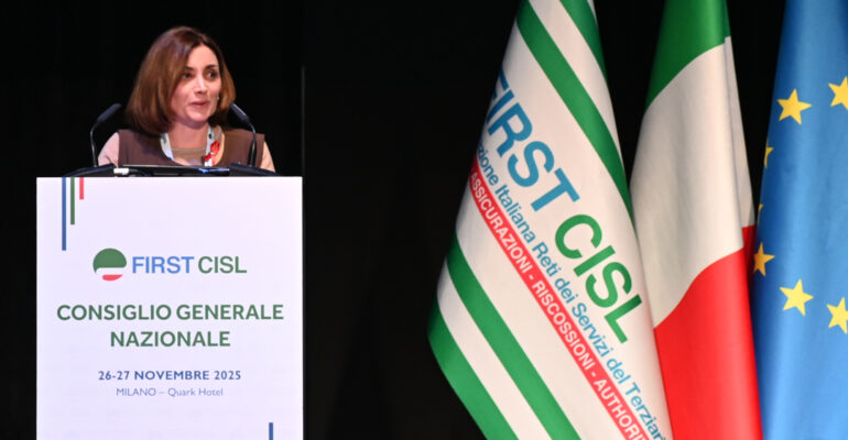 Consiglio generale nazionale First Cisl, Naida Zampolini: resilienza, coerenza e cura degli iscritti al centro