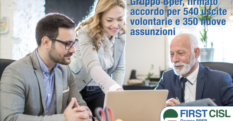 Firmato accordo manovra sul personale: 540 uscite volontarie e 350 nuove assunzioni