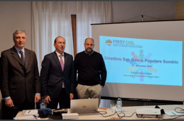 Il segretario responsabile del Gruppo Bper Emilio Verrengia presente al direttivo First Cisl Pop Sondrio