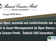 Gruppo Bper: raggiunto accordo sul conferimento del ramo Wealth & Asset Management da Bper Banca a Banca Cesare Ponti