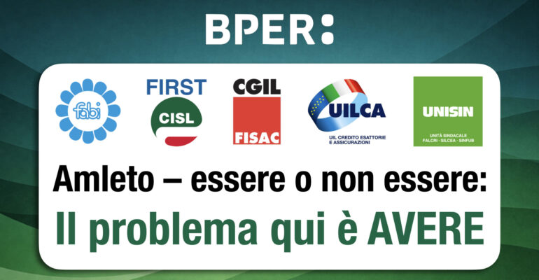 Gruppo Bper, Amleto – essere o non essere: il problema qui è avere