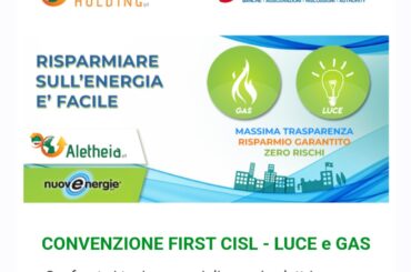 Risparmiare su gas e luce è facile con la convenzione per i nostri iscritti