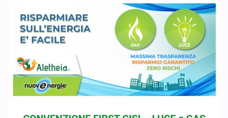 Risparmiare su gas e luce è facile con la convenzione per i nostri iscritti