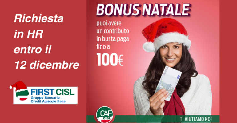 Bonus Natale: richiesta entro il 12 dicembre
