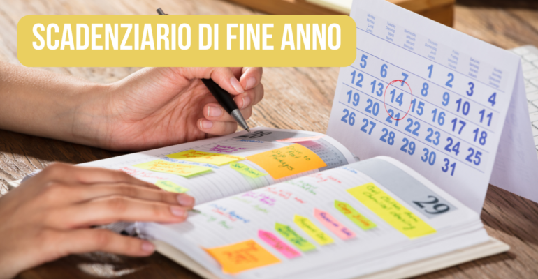 Tutte le scadenze di fine anno
