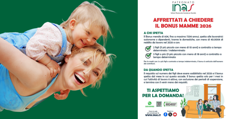 Bonus mamma 2026