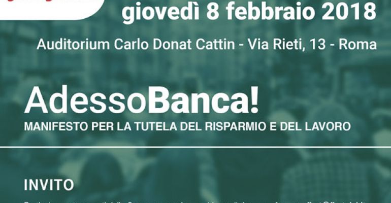 AdessoBanca! La tavola rotonda dell’8 febbraio è in diretta streaming