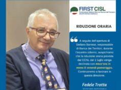 Incontro con Banca dei Territori, First Cisl ISP: “Sì alla mezz’ora in meno, no alla razionalizzazione”