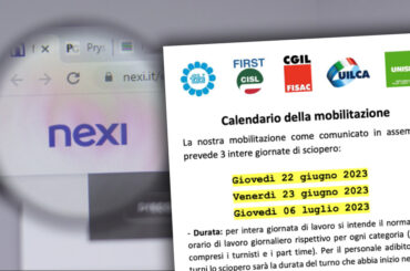 Gruppo Nexi, mobilitazione e sciopero a giugno e luglio