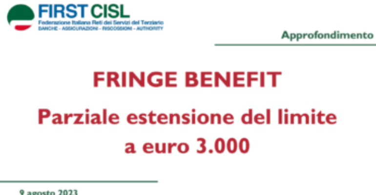 Approfondimento fringe benefit, parziale estensione del limite a 3.000 euro