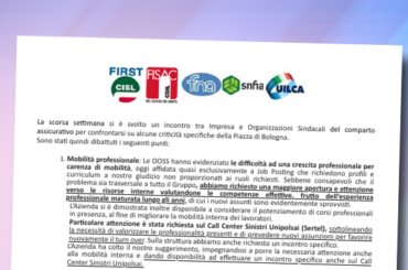 Incontro sindacale: problematiche sedi zona Fiera Bologna