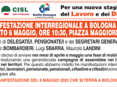 Mobilitazione di Cgil, Cisl e Uil sabato 6 maggio a Bologna