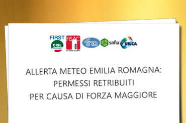 Allerta meteo Emilia Romagna: permessi retribuiti per causa di forza maggiore