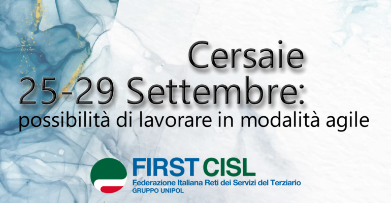 Cersaie 25-29 settembre: possibilità di lavorare in modalità agile