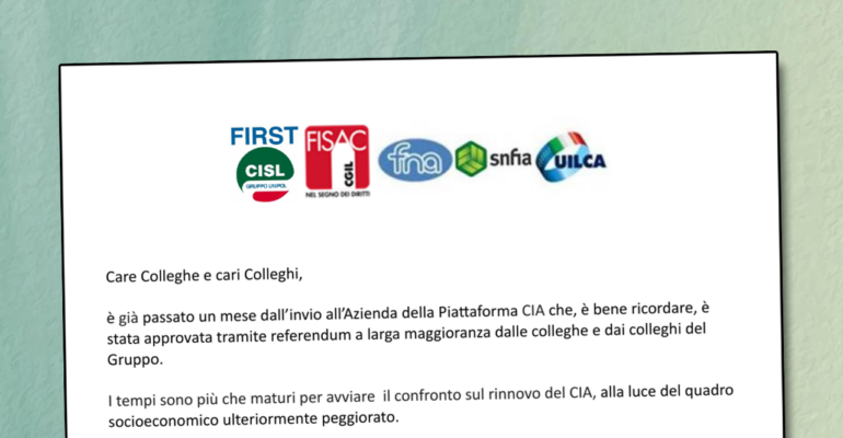 Aggiornamento sulla trattativa CIA