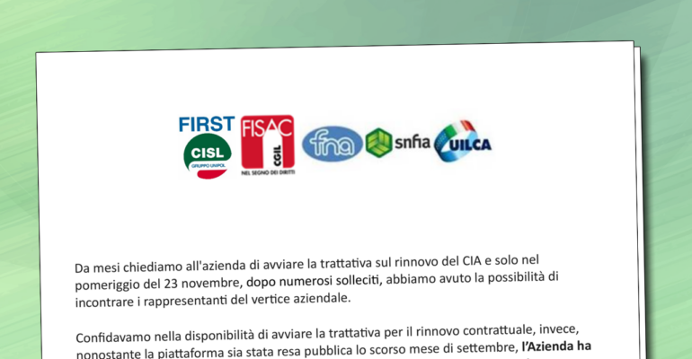 Il senso di appartenenza si costruisce attraverso il giusto riconoscimento del lavoro di tutte le lavoratrici e lavoratori del Gruppo