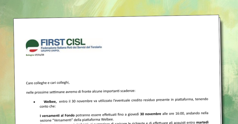 Prossime scadenze: Welbee, istituti contrattuali, recupero malattia figli e saldo imu