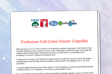 Evoluzione Call center sinistri UnipolSai