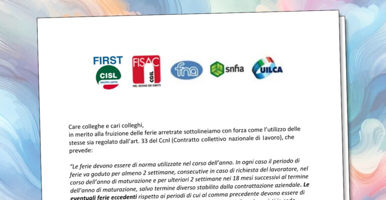 Smaltimento ferie arretrate