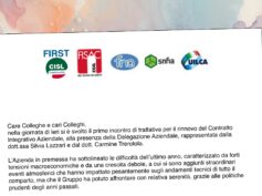 Trattativa Contratto integrativo aziendale: primo incontro